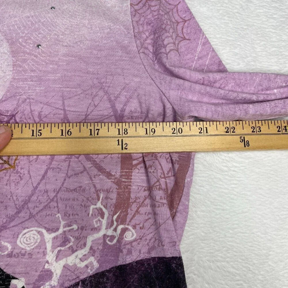 i.b. diffusion y2k Purple Witch 3/4 Sleeve Shirt Halloween Whimsygoth sz XL